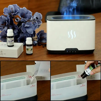 Diffuseur d'arôme de flamme de grande capacité 300ML humidificateur d'air de synchronisation diffuseurs d'huiles essentielles à ultrasons à flamme populaire
