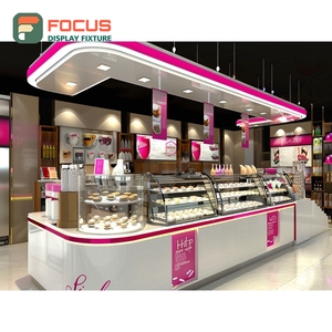 Mostrador de Servicio Contemporáneo para Cafetería con Frente de Vidrio Templado, Área de Exhibición de Accesorios, Mostrador de Caja para Cafetería - Product Image 5