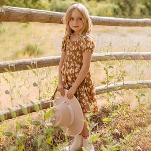 Ventes en gros de tenues décontractées pour bébé fille et femme, ensembles assortis, <span class=keywords><strong>robe</strong></span> maxi maman et moi, imprimé floral personnalisé - Product Image 3