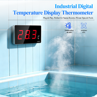 Termometer Digital Industri Paduan Aluminium Sensor Suhu Bawaan Presisi Tinggi Monitor Suhu Portabel Alat Uji Laboratorium Bengkel