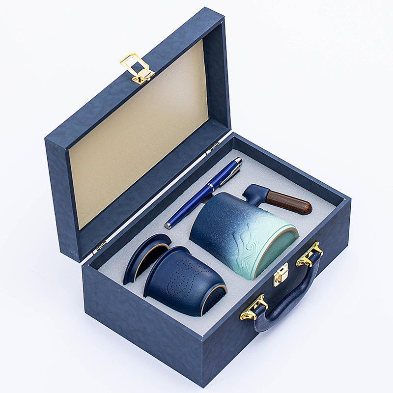 juego de tazas de oficina de 2 piezas [azul degradado]]