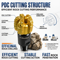Буровое долото Drillsoltek PDC с твердосплавным напылением для бурения горных пород, геотермальных скважин и бурения на воду методом HDD