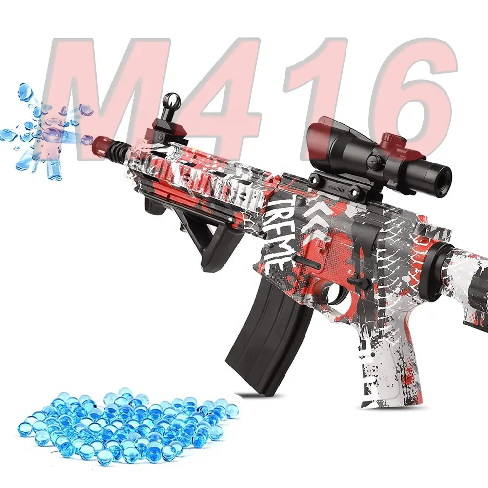 Pistolet électrique à billes Gel Blaster M416, avec perles à eau, à monter soi-même, pour jeux en plein air, équipe de tir