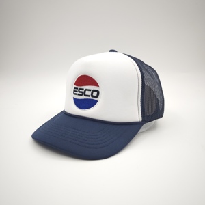 Casquette de camionneur personnalisée pour adultes, 5 panneaux, couleurs contrastées, maille unie, bicolore, avec logo brodé - Product Image 5