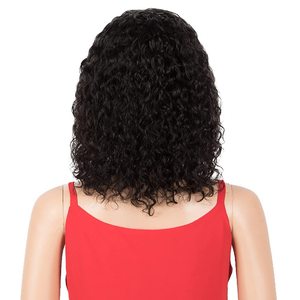 Peluca de Cabello Remy Europeo Americano con Flequillo para Mujer, Clip Doble, Estilo Bob Rizado, Todos los Colores se Pueden Peinar, Comercio Exterior - Product Image 3