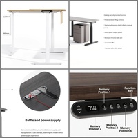 Bureau debout électrique réglable en hauteur en forme de L, à trois sections, disponible en plusieurs couleurs, adapté aux bureaux et aux salles d'étude