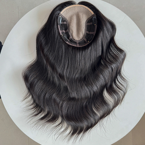 ท็อปเปอร์ผมแท้คุณภาพสูง สีธรรมชาติ ลอนสวย พร้อมส่ง ขนาด 6.5x7 นิ้ว ฐานไหม จัดเรียงเกล็ดผมอย่างดี - Product Image 1