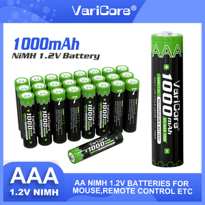 Varicore AAA <span class=keywords><strong>NiMH</strong></span> 1.2V 1000mAh batteria ricaricabile per giocattoli torce elettriche luci solari veicoli elettrici MSDS - Product Image 2