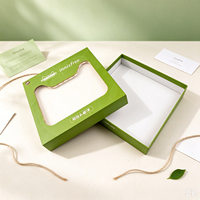 Boîte cadeau cosmétique rigide personnalisée avec fenêtre en PVC de forme spéciale et bande lumineuse LED