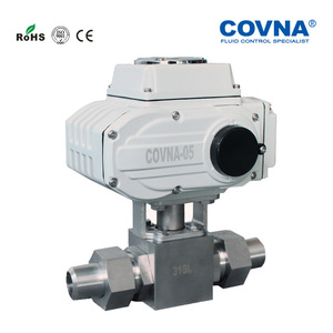 Vanne à boisseau sphérique électrique Covna 1 pouce à brides en acier inoxydable, passage plein, pour contrôle industriel de l'eau et de la vapeur, AC200V - Product Image 4