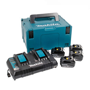 Kit de chargeur de batterie au lithium Makita 18V avec 2 batteries et étui pour outils électriques - Product Image 3