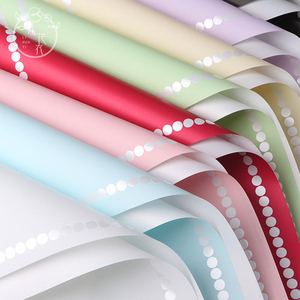 Papier d'emballage pour bouquet de fleurs imperméable en perles précieuses de style coréen, papier cadeau fait main en plastique, matériel d'art floral pour <span class=keywords><strong>fleuriste</strong></span> - Product Image 4
