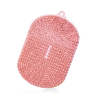 Kaymaz silikon geri banyo paspas büyük düz Sticker duş kazıyıcı temizleme fırçası Oval şekil ayak törpüleyici vücut uygulama için - Product Image 3