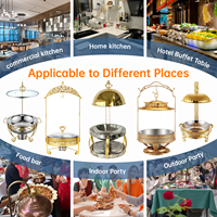 YITIAN Meilleures ventes 2025 Fournitures de restauration Plats à shafing 8L Chauffe-plats pour buffet Plat à chafer doré pour la restauration