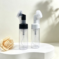 Bouteille en PET transparente avec tête de brosse pour soins de la peau, 60 ml, 100 ml, 120 ml, 150 ml, 200 ml