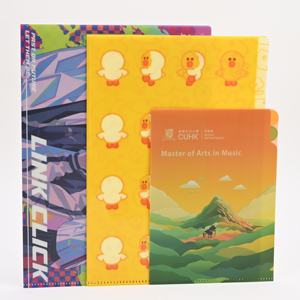 Map Dokumen A4/A5 PP Tahan Lama dengan Pembatas Berlabel, Cetak Kartun/Anime Lucu untuk Penggunaan Sekolah dan Kantor - Product Image 1