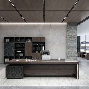 โต๊ะทำงานไม้เนื้อแข็งโต๊ะสำนักงานทันสมัยหรูหราทันสมัย - Product Image 6