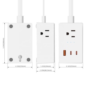 Prise murale intelligente GreenAutomat <span class=keywords><strong>Wifi</strong></span> US/Mexique avec 3 prises et 3 ports USB (2 USB-C) PD20W, compatible Alexa et Google - Product Image 4