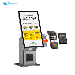 ตู้คีออสก์แบบตั้งพื้นขนาด 15.6 21.5 23.8 นิ้ว พร้อมเครื่องสแกนคิวอาร์โค้ดและเครื่องพิมพ์ความร้อน สำหรับร้านอาหารฟาสต์ฟู้ด ชำระเงินด้วยตนเอง - Product Image 1