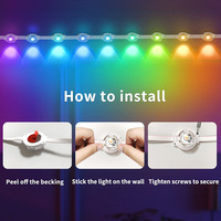 Guirlande lumineuse décorative RGB pour extérieur, en PVC, étanche IP67, pour cour, intérieur/extérieur, décoration de vacances, scène nocturne LED