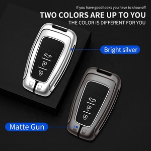 Kim loại chìa khóa xe bao gồm tùy chỉnh xe từ xa chính Bìa mềm <span class=keywords><strong>Silicone</strong></span> trường hợp quan trọng - Product Image 4
