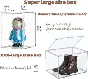 Kotak penyimpanan tas tangan plastik tebal kotak tampilan hadiah tas transparan <span class=keywords><strong>Organizer</strong></span> lemari Desktop Portabel & keranjang C888 - Product Image 3