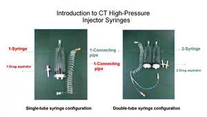 Seringue médicale jetable à double tête pour angiographie vétérinaire et humaine, à pointe, haute pression, pour CT - Product Image 4