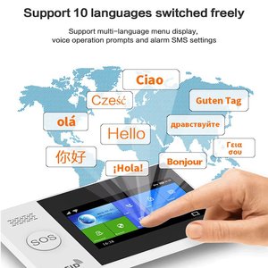 <span class=keywords><strong>Panel</strong></span> de alarma de seguridad para el hogar inalámbrico 4G Tuya con sistema antirrobo de pantalla grande Wifi GSM 433Mhz sirena estroboscópica Material ABS - Product Image 2