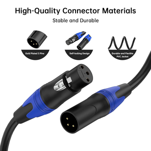 Câble Microphone XLR 3 Broches Personnalisé en Gros, Câble Audio Équilibré HI-FI Double Blindage <span class=keywords><strong>OFC</strong></span> pour Table de Mixage, Amplificateur de Puissance, Haut-Parleur - Product Image 3