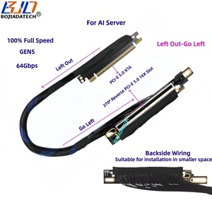 PCI-E 5.0 16X ต่อกับการ์ดจอ X16 PCIe สายต่อขยาย GEN5 GPU 50ซม. 60ซม. 80ซม. สำหรับ RTX5090เซิร์ฟเวอร์ Ai L40S A100 H100 - Product Image 1