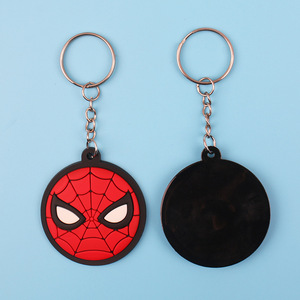 QY Wholesale <b>Custom</b> Round PVC <b>keychains</b> and Soft rubber key holder as gifts can be printed with logos - Product Image 2
