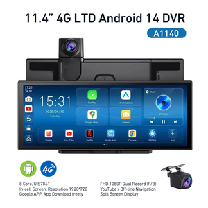 Pantalla Táctil Inalámbrica 4G Android 15 de 11.4 Pulgadas 4K para Auto, 4+64G, Carplay y Android Auto, Cámara de Doble Lente para Coche, Caja Multimedia para Vehículos - Product Image 1