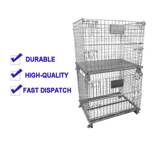 Vente en gros de Cage en fer mobile pliable série C complète Logistique express Triage Entrepôt et supermarché Chiffre d'affaires Cage de stockage - Product Image 2