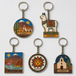 Llavero Étnico Personalizado al por Mayor de San <span class=keywords><strong>Pedro</strong></span> de Atacama, Llaveros con Patrón Tribal, Diseño de Cultura Sudamericana, Souvenir, Porta Llaves - Product Image 1