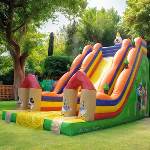 Offre Spéciale personnalisé commercial PVC gonflable saut Combo toboggan avec dessin animé thème Slip toboggan deux escaliers d'escalade centres commerciaux - Product Image 1