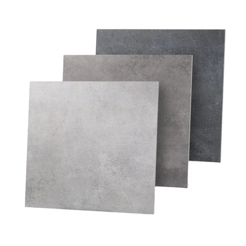 佛山マット素朴な床タイル工場コンクリートスタイル灰色セメント磁器素朴な滑り止めタイルセラミックタイル