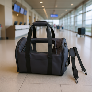 Grand Sac de Transport Souple pour Animaux de Compagnie, Approuvé par les Compagnies Aériennes, en Tissu Oxford Rectangulaire avec Fermeture Éclair, pour Voyages en Avion, pour Chiens et Chats, 20 - Product Image 2