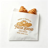 Sacs d'emballage alimentaire en papier kraft blanc jetables personnalisés en gros avec bec verseur pour pain, sushis et plats à emporter