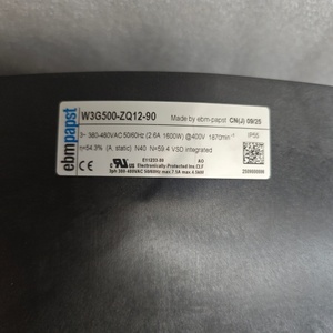 ebm-papst W3G500-ZQ12-90 high efficiency EC <b>fan</b> smart energy saving cooling <b>fan</b> for HVAC data center industrial ventilation - Product Image 6