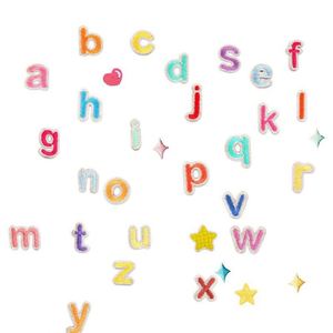 Stock Cute 14mm Small Size Colorful Lowercase Letter Patch for Kids Clothing Bags - Product Image 4