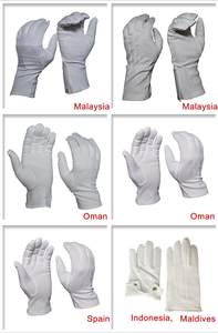 Papá Noel Codo Longitud Más Largo Blanco Algodón Largo Marcha Ceremonial Desfile Formal Mano Trabajo Guantes Nylon de lujo para mujeres - Product Image 4