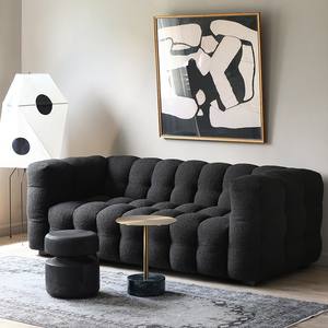 Ensemble <span class=keywords><strong>de</strong></span> canapés en tissu pour salon, style moderne, confortable et <span class=keywords><strong>de</strong></span> détente, pour petite famille, hôtel, mobilier <span class=keywords><strong>de</strong></span> maison, couleur crème, effet guimauve - Product Image 3