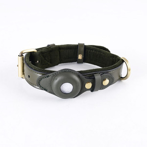 Vente en gros petit moyen grand collier pour animaux de compagnie en cuir rose souple traceur GPS support d'étiquette d'air ruban imprimé sécurité pour animaux de compagnie chiens chats - Product Image 5