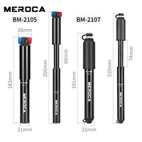 MEROCA BM2105/2107 Pompe à vélo portable en alliage d'aluminium américain français double buses résistant à la corrosion et à l'usure Premium