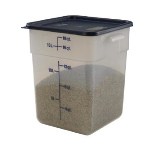 Cambro SFC12453 camsquare ภาชนะเก็บอาหารทำจากโพลีเอทิลีนสี่เหลี่ยมสีฟ้ามีฝาปิดเท่านั้น - Product Image 1