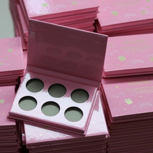Boîte d'emballage de palette de pigments de fard à paupières en papier personnalisé 6 Pan rose Tacl gratuit vide maquillage beauté cosmétiques - Product Image 3
