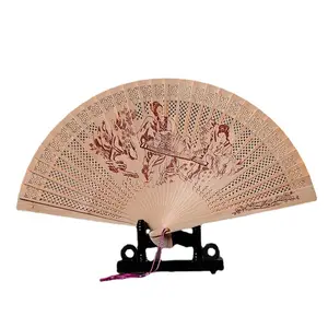 Wood Bamboo Hand Fan Wedding Souvenir Handheld Gift Decoration Wholesale Personalized Printed Bamboo Hand Fan