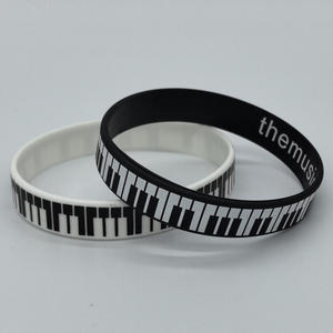 Bracelets en silicone avec logo personnalisé sur le thème de la musique, bracelets en silicone pour sérigraphie personnalisés - Product Image 3