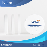 OEM ODM disponible, vente en gros, bloc de zircone dentaire IVISTA SHT translucide à 47 %, haute résistance, pour la restauration d'implants dentaires