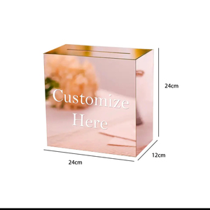 New Design Personalized Acrylic Wish <b>Card</b> <b>Box</b> Custom Logo 4C CMYK Offset Printing 3-5mm Thickness Artfulcosmos Brand <b>Wedding</b> - Product Image 1